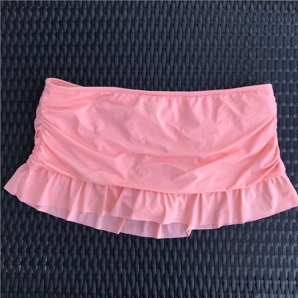 Kenneth Cole peach ruffle swim skirt bottom XL - Picture 1 of 3